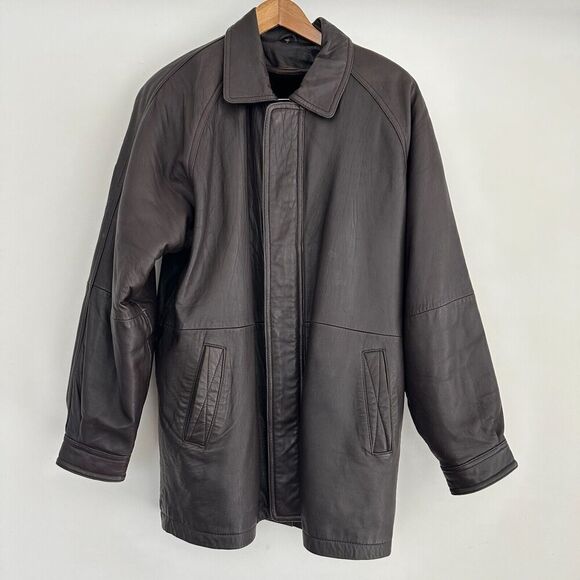 Vintage Leather Oversized Jacket - Picture 6 of 12